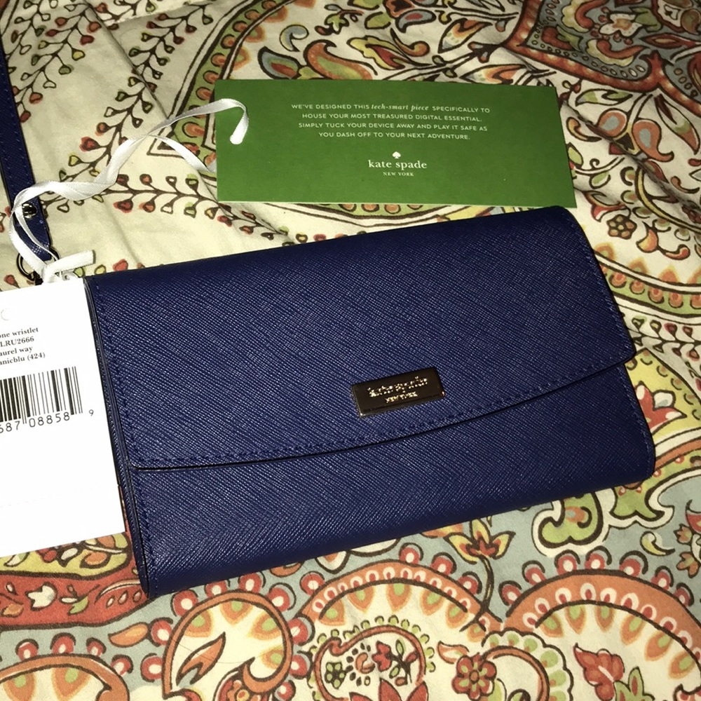 Kate Spade wristlet blue